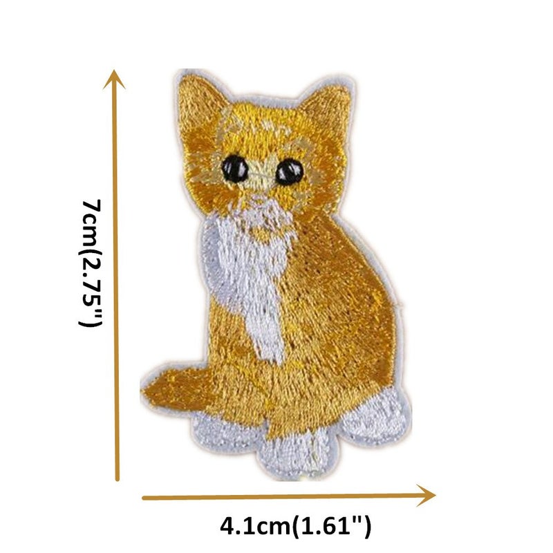Zhiheng 15pcs Cute Dog Cat Iron on Patches Embroidered Applique Motif for DIY Garments Embellishment Earring Making(Dog+Cat) - Image 4